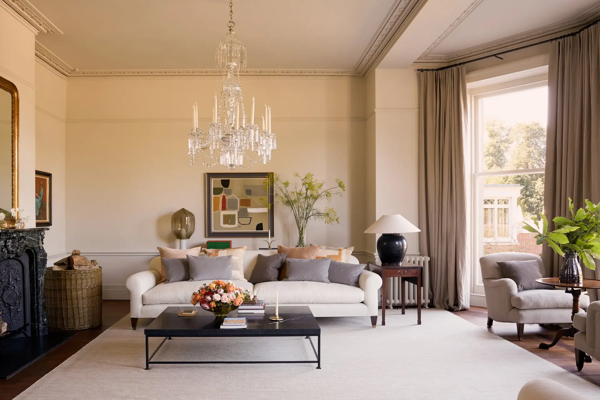 The drawing room at Heckfield Place